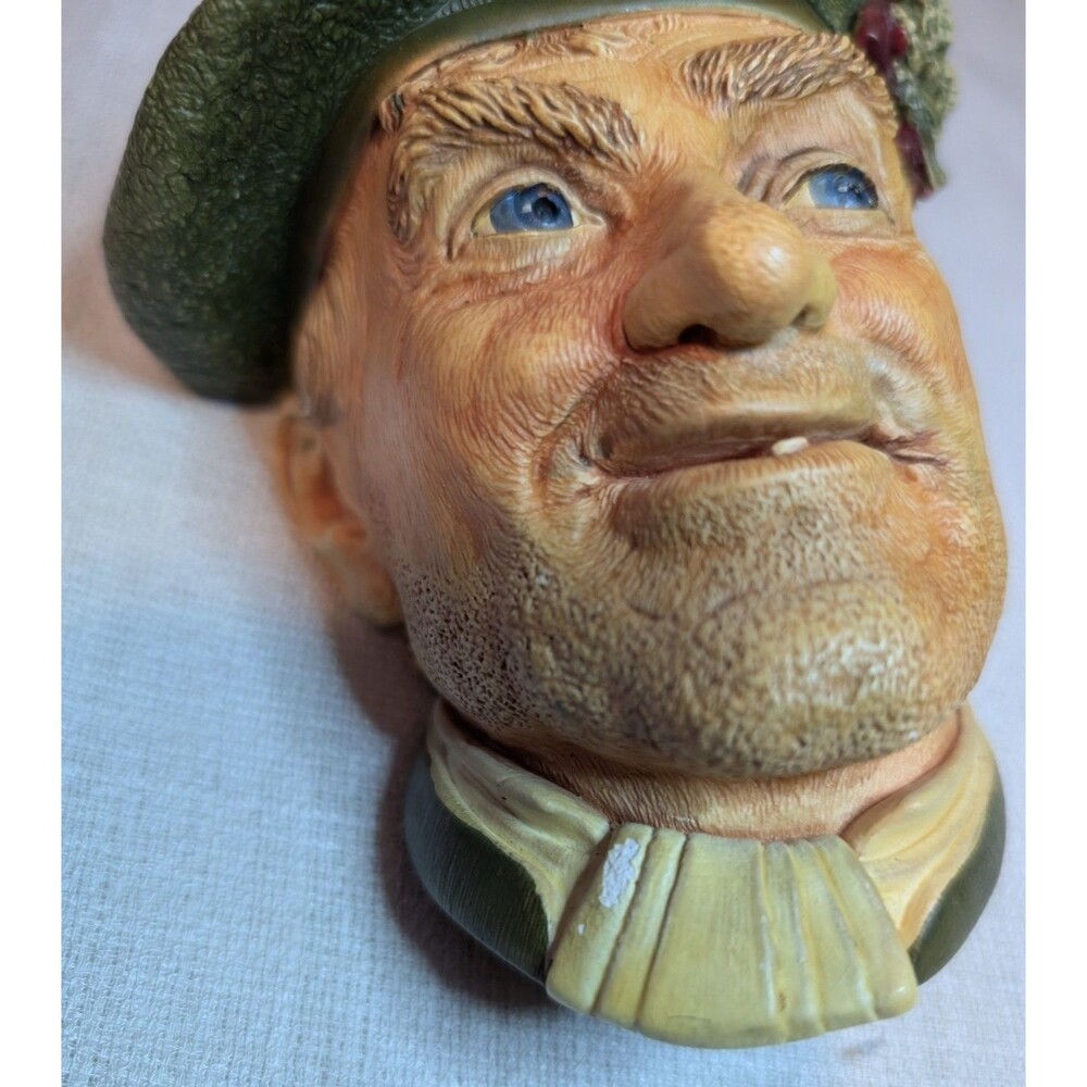Vintage Bossons Chalkware Head 1969 JOCK Wall Hanging Sculpture Made in England - Picture 2 of 16